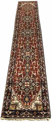 Appraisal: A Persian Heriz Long Runner Apprx '- x '- Medium