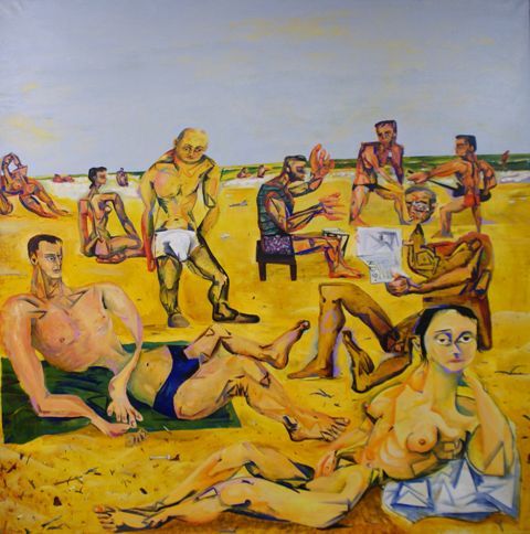 Appraisal: Victor Rubin born A Body Language - oil on canvas