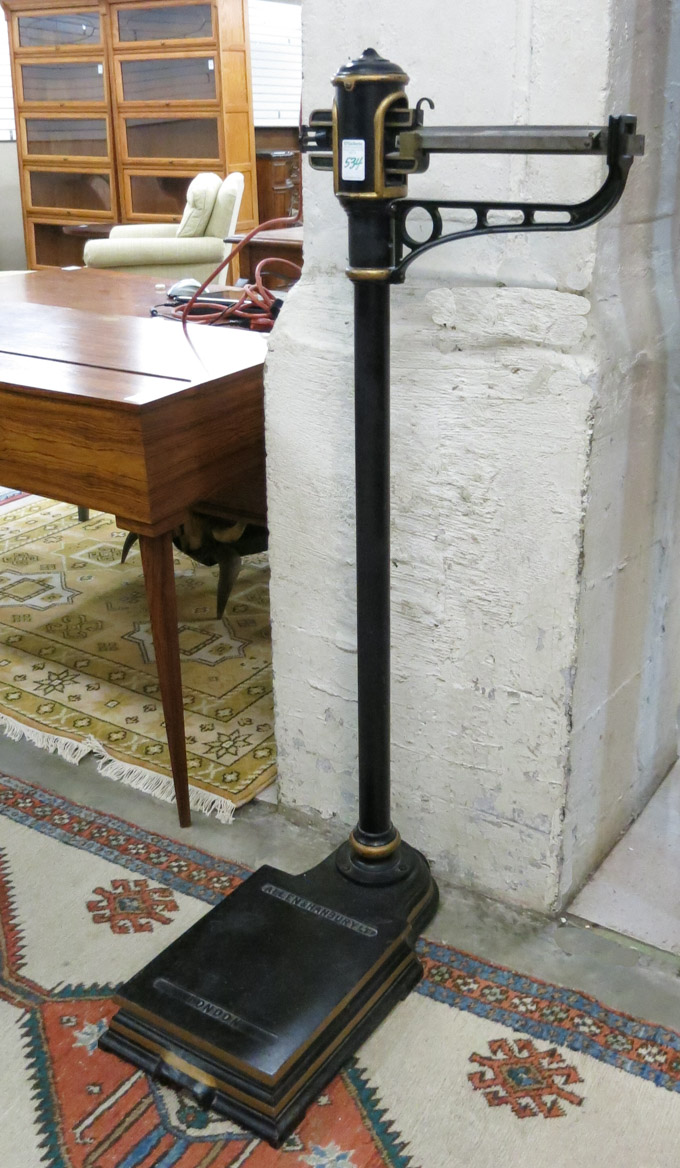 Appraisal: CAST IRON BALANCE BEAM FLOOR SCALE Allen Hanbury Ltd London