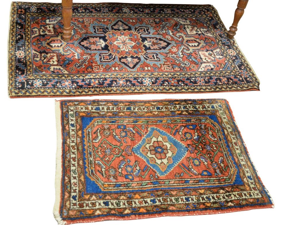 Appraisal: Two Oriental Rugs one Heriz and one small Hamadan Two