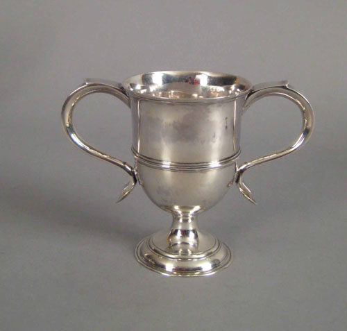 Appraisal: Georgian silver two handled cup - bearing the touch of