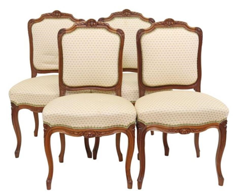 Appraisal: lot of French Louis XV style side chairs th c