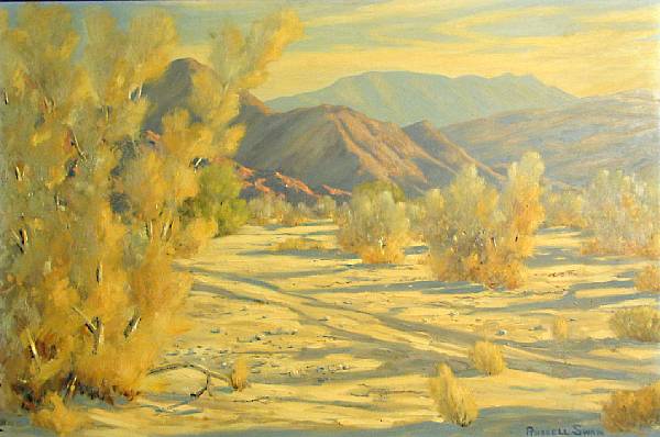 Appraisal: Russell Swan American - Afternoon light Palm Desert California signed