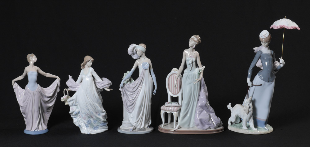 Appraisal: LLADRO PORCELAIN FIGURINES girls to include DANCER Vincente Martinez sculptor