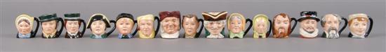 Appraisal: A Group of Fifteen Royal Doulton Tiny Character Jugs Height