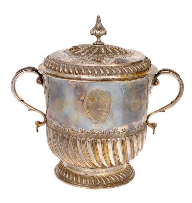 Appraisal: A WILLIAM III CUP AND COVER of urnular form with