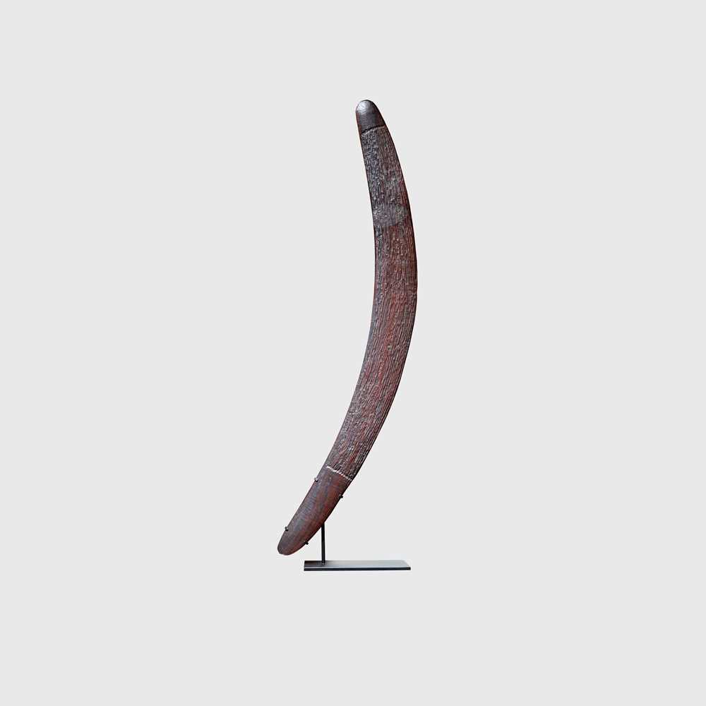 Appraisal: FINE ABORIGINAL BOOMERANG AUSTRALIA carved wood of classic form with