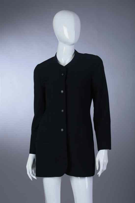 Appraisal: CHANEL NAVY WOOL JACKET Spring size