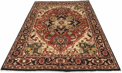 Appraisal: A Persian Heriz Room Size Carpet Apprx '- x '-