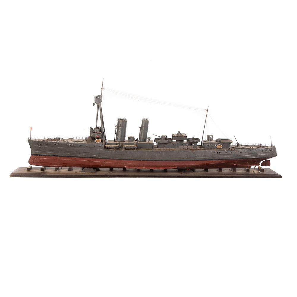 Appraisal: Model of British Light Cruiser Champion Wood and metal kit