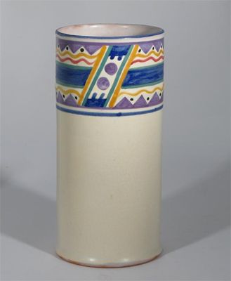 Appraisal: A Carter Stabler Adams Poole Pottery cylindrical vase pattern HI