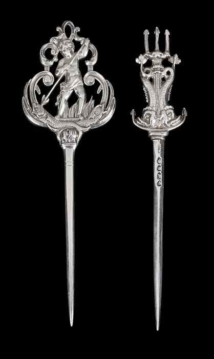 Appraisal: A William IV silver salmon skewer by Charles Gordon London