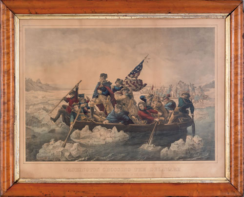 Appraisal: J Smith colored lithograph of Washington crossing the Delaware pub