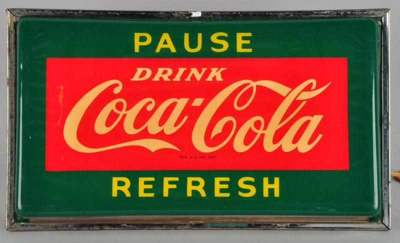 Appraisal: Coca-Cola Fluorescent Lighted Wall Sign Description s Made by Hanover