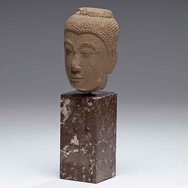 Appraisal: Thai Sandstone Buddha Head Thai Ayudhya period ca th century