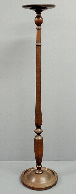 Appraisal: Mahogany plant stand with circular dish top h