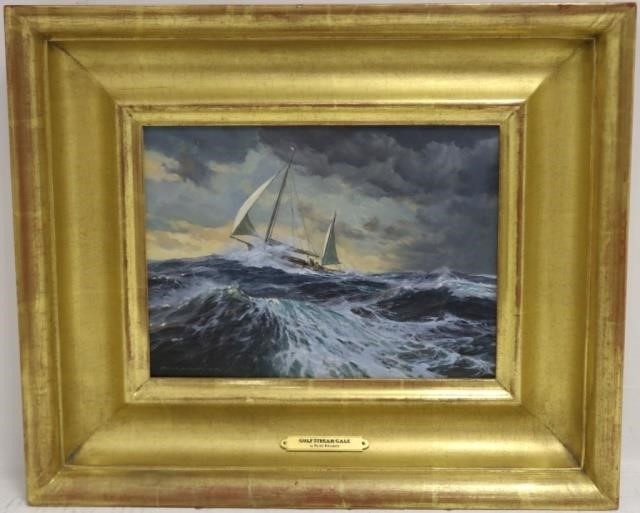 Appraisal: RUSS KRAMER B CT OIL ON PANEL TITLED GULF STREAM