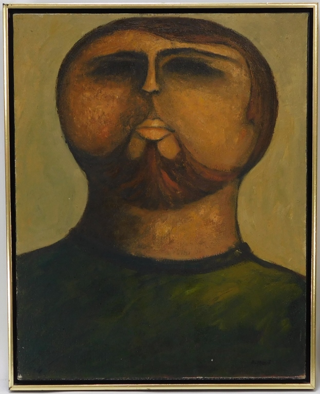 Appraisal: ARNALDO MICCOLI MODERNIST SELF PORTRAIT PAINTING Italy th CenturyContemporary rendition