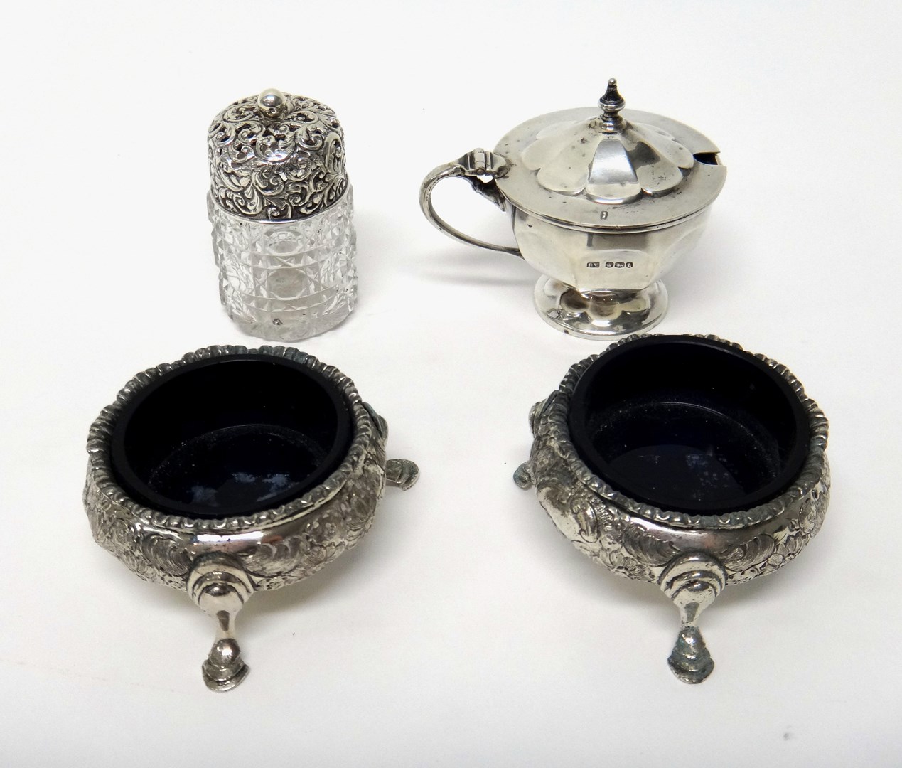 Appraisal: Silver and silver mounted wares comprising a pair of George