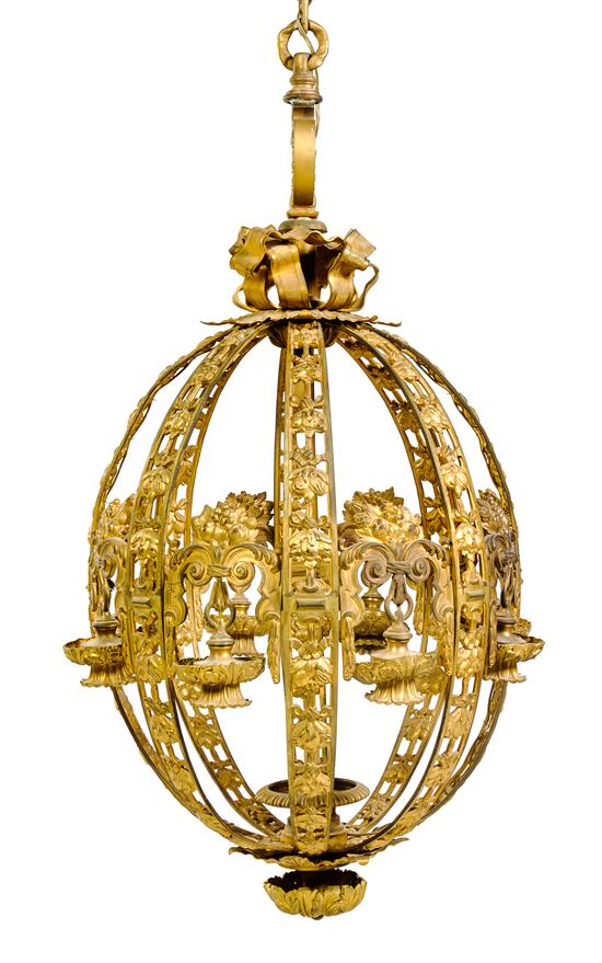 Appraisal: Sale Lot An American Gilt Bronze Ten-Light Chandelier edward f