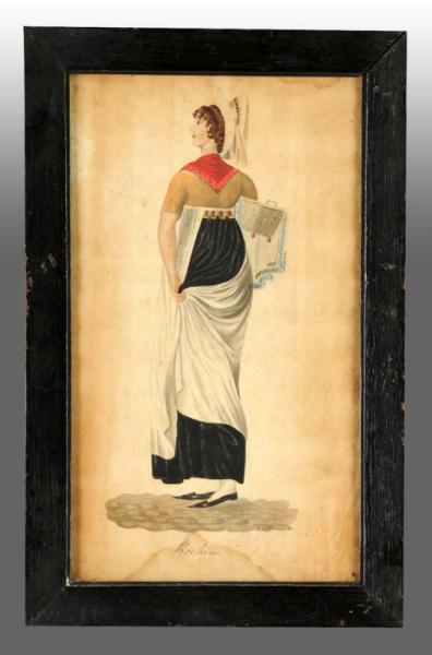 Appraisal: Lot of Drawings of Costumed Maidens Description Early th Century