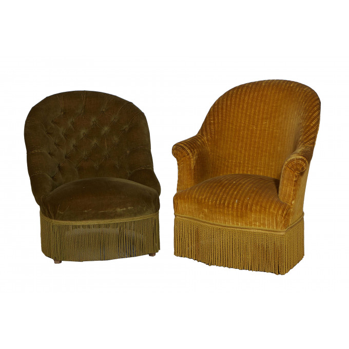 Appraisal: Two Similar French Louis XVI Style Carved Beech Armchairs th