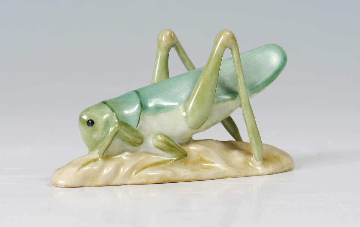 Appraisal: HEREND PORCELAIN GRASSHOPPER Marked with Herend mark and number ''