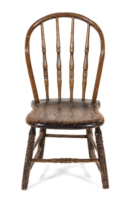 Appraisal: Sale Lot A Child's Oak Windsor Chair th century with