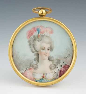 Appraisal: A Miniature Portrait of Marie Antoinette Signed A Thurmerette Apprx