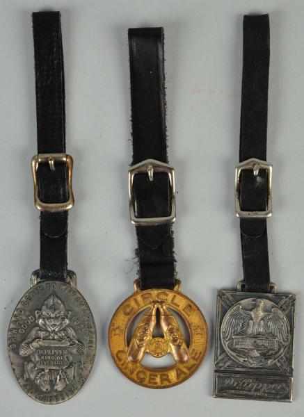 Appraisal: Lot of Assorted Watch Fobs Description Circa to Includes two