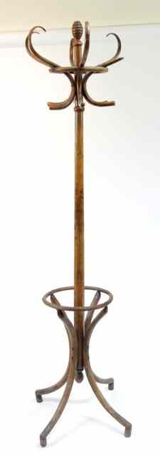 Appraisal: A bentwood six hook hall stand for six cm high