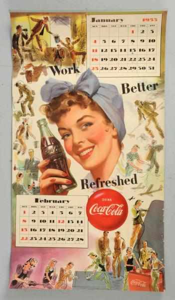 Appraisal: Coca-Cola Calendar Minor edge nicks and faint edge stain on