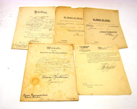 Appraisal: Lot consists of a 's period German document to a