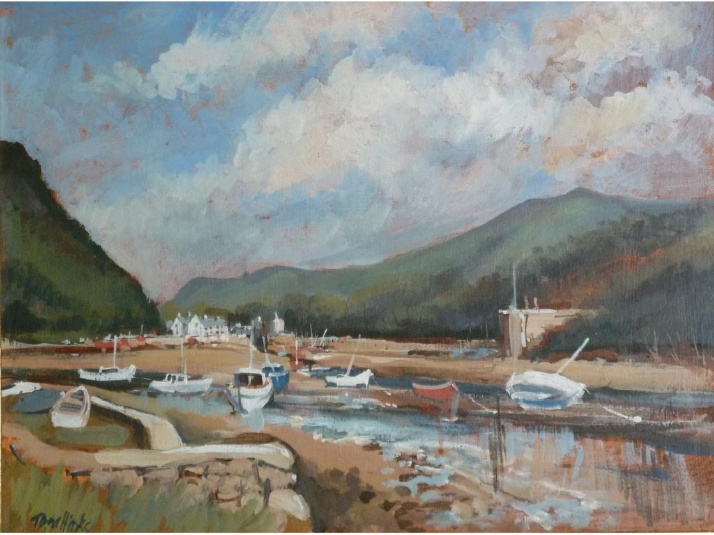 Appraisal: TOM HINKS twentieth century OIL ON BOARD 'Anglesey'signed titled verso