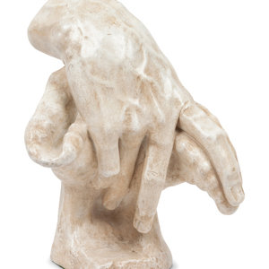 Appraisal: A Composite Sculpture of a Hand and Shell After the