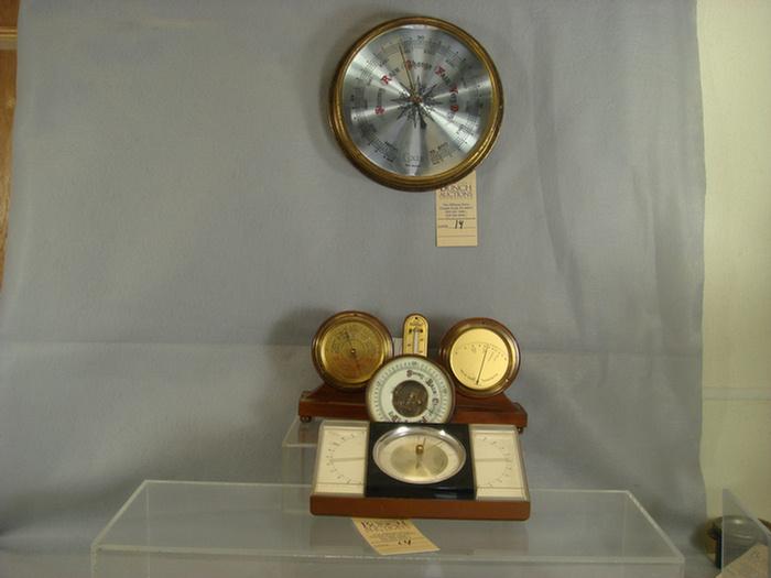 Appraisal: aneroid barometers barometer thermometer hygrometer desk sets Estimate -