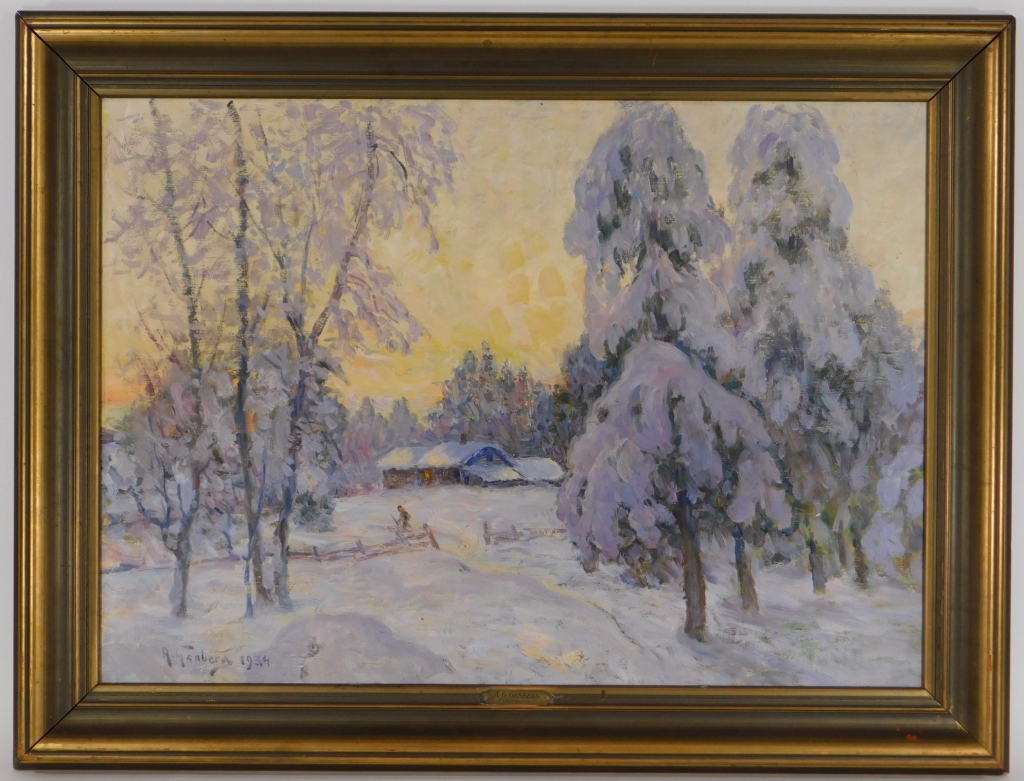 Appraisal: ANTON GENBERG IMPRESSIONIST LANDSCAPE PAINTING Sweden - Impressionist work depicting