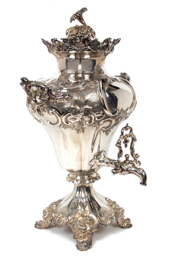 Appraisal: Sale Lot An English Silver Plate Tea Urn william george