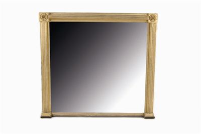 Appraisal: An early th century giltwood and gesso overmantle mirror with