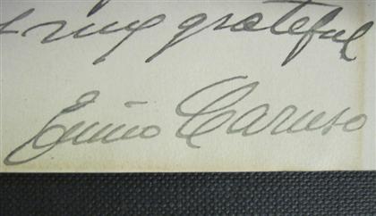 Appraisal: piece Autograph Letter Signed Caruso Enrico New York March p