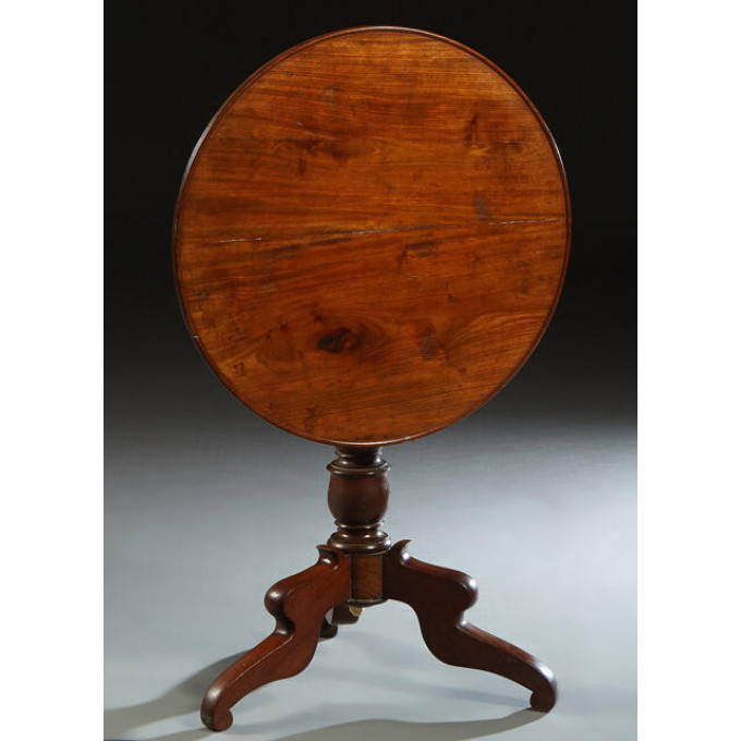 Appraisal: French Louis Philippe Carved Cherry Tilt Top Table th c