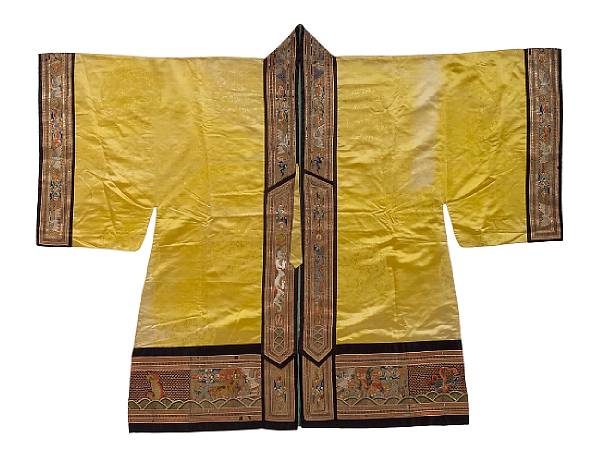 Appraisal: An yellow brocade ground Daoist priest robe th and th