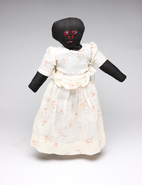 Appraisal: AFRICAN AMERICAN STOCKING DOLL Early th century Embroidered facial features