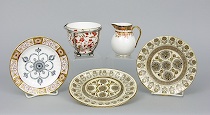 Appraisal: A Group of Five Wedgwood Imari Lusterware Items Circa th