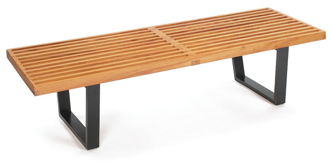 Appraisal: George Nelson Platform bench by Herman Miller s birch top