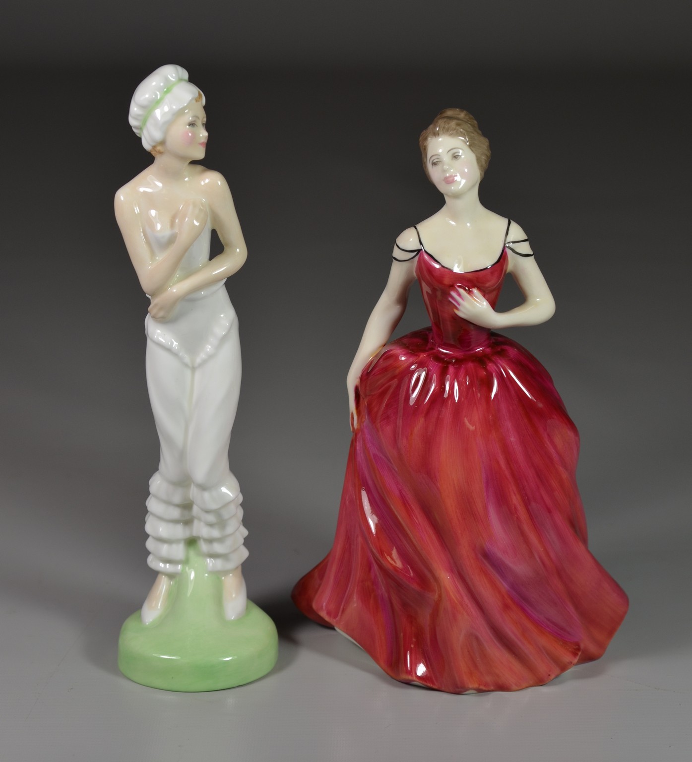 Appraisal: Royal Doulton bone china figurines Innocence HN Modesty HN with