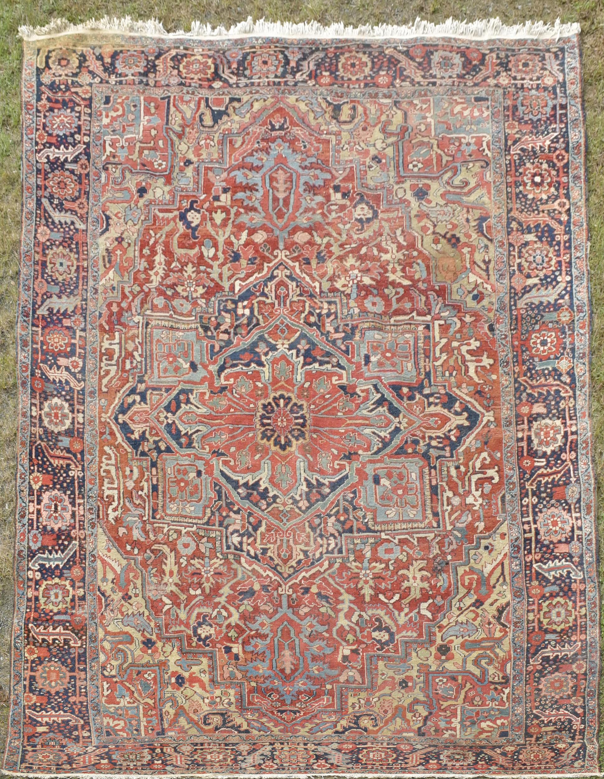 Appraisal: ANTIQUE ORIENTAL ROOM SIZE HERIZ RUG A room size antique