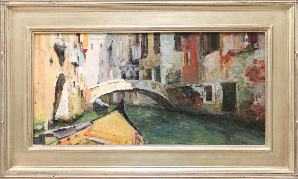 Appraisal: NICK STOQ United States st century oil on board Venice