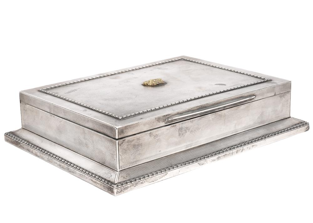 Appraisal: ASPREY OF LONDON STERLING SILVER CIGAR BOXAsprey of London sterling