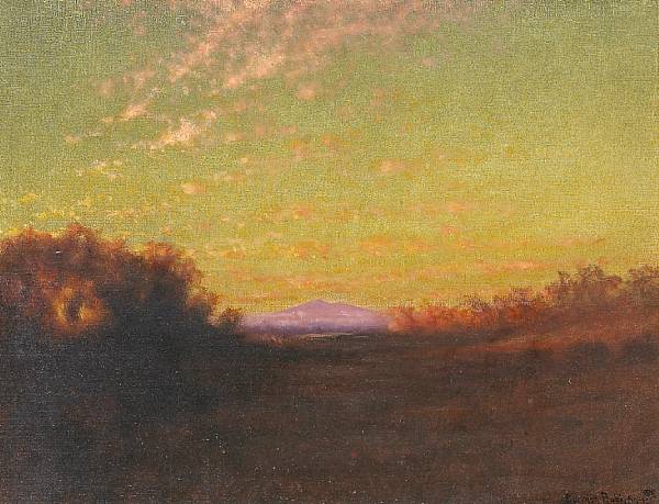 Appraisal: Charles Dormon Robinson - Distant Mountain at Sunset signed 'C